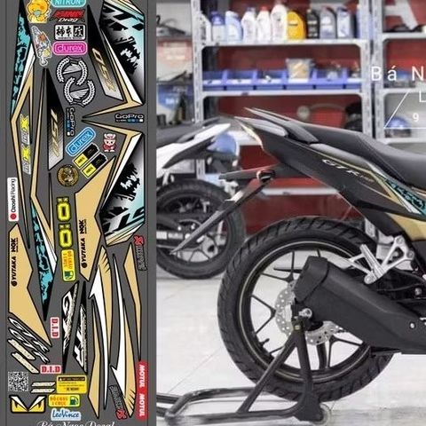 Tem xe winner v3 màu đen [TEM XE WINNER V3 GTR MÀU ĐEN GIÁ RẺ] - Decal Cao Cấp Nhất