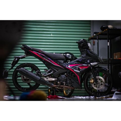 tem rời exciter 150 mx đen hồng đẹp đơn giản  2023 , tem 3 lớp không phai màu - Decal Cao Cấp Nhất