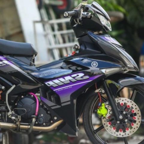 Tem Rời Dán Xe Exciter 150  Mẫu Tím Đen Trắng Cực Chất, Hàng 3 Lớp Chất Lượng Cao Không Bay Màu Quyen Decal