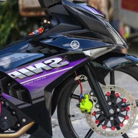 Tem Rời Dán Xe Exciter 150  Mẫu Tím Đen Trắng Cực Chất, Hàng 3 Lớp Chất Lượng Cao Không Bay Màu Quyen Decal