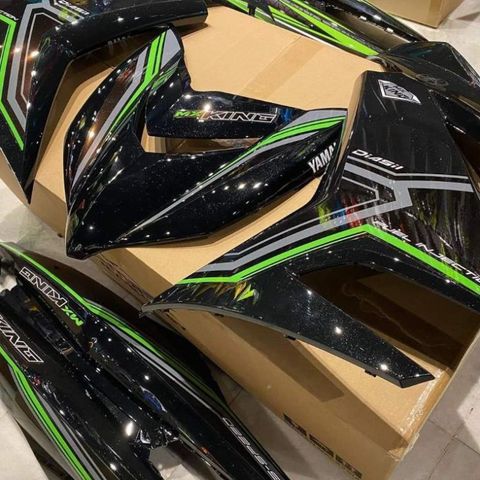 Tem Rời Exciter Mx King Đen Phối Xanh Lá - Tem Mới 2022  - Decal In Chất Lượng