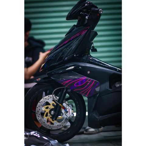 tem rời ab 125 đen lửa tím cực chât , tem 3 lớp bền màu - Decal Cao Cấp Nhất