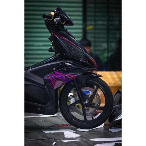 tem rời ab 125 đen lửa tím cực chât , tem 3 lớp bền màu - Decal Cao Cấp Nhất