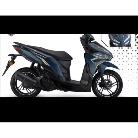 Tem Vario 125 Chỉ Vàng dán xe Xanh xi măng