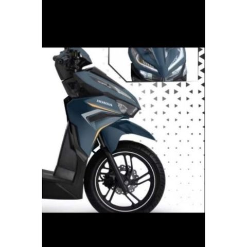 Tem Vario 125 Chỉ Vàng dán xe Xanh xi măng