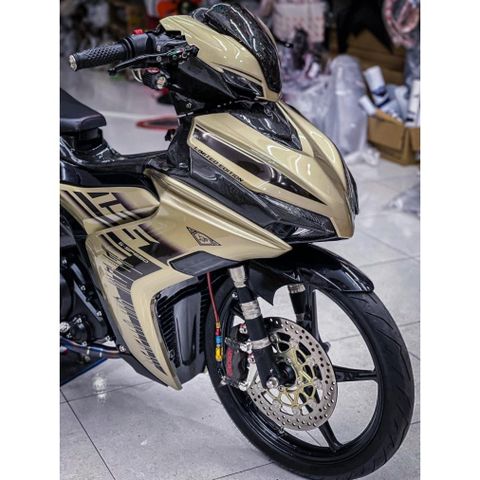 tem rời exciter 155 vàng đồng đen cover chuẩn 2023 , tem 3 lớp bền màu - Decal Cao Cấp Nhất