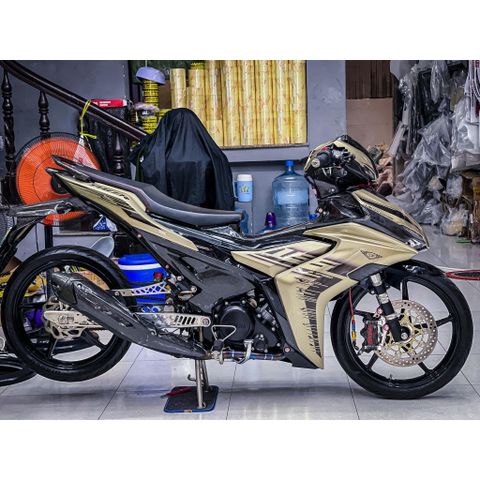 tem rời exciter 155 vàng đồng đen cover chuẩn 2023 , tem 3 lớp bền màu - Decal Cao Cấp Nhất