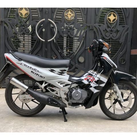 Tem Rời Suzuki Satria 2000 Xám Đen Tem Cờ  - Decal In Chất Lượng