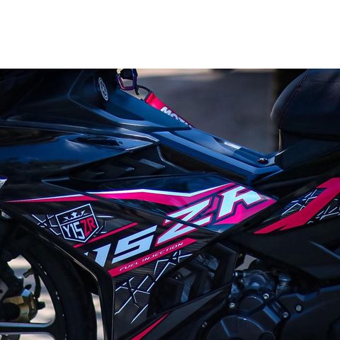 [FreeShip] Tem rời Y15ZR hồng nổi bật cho Exciter 150 đen - tem cao cấp không bay màu Quyen Decal