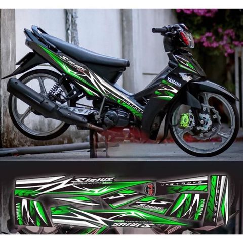 tem rời  sirius hoa văn mới full đen phối nhiều màu