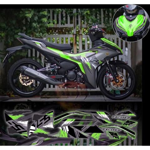 tem rời exciter 155 mẫu Zin 2021 xe bạc phối đủ màu