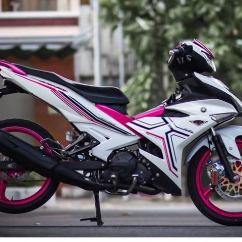 Tem Rời Xe Exciter 150 Trắng Hồng 2022  - Decal In Chất Lượng