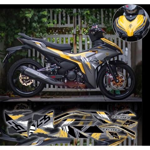 tem rời exciter 155 mẫu Zin 2021 xe bạc phối đủ màu