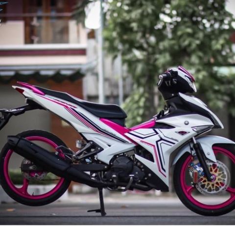 Tem Rời Xe Exciter 150 Trắng Hồng 2022  - Decal In Chất Lượng