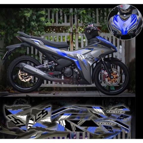 tem rời exciter 155 mẫu Zin 2021 xe bạc phối đủ màu