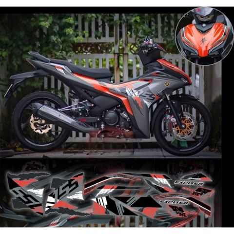 tem rời exciter 155 mẫu Zin 2021 xe bạc phối đủ màu