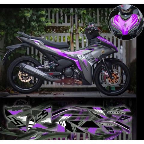 tem rời exciter 155 mẫu Zin 2021 xe bạc phối đủ màu