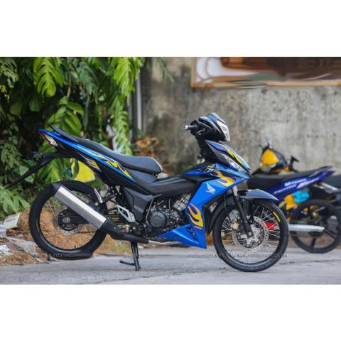 Tem rời Winner V1 hoa văn lửa xanh đen vàng, in sắc nét, 3 lớp không phai màu CM00123 1 2
