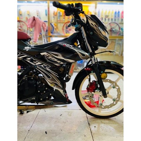 Tem raider lửa bạc đen