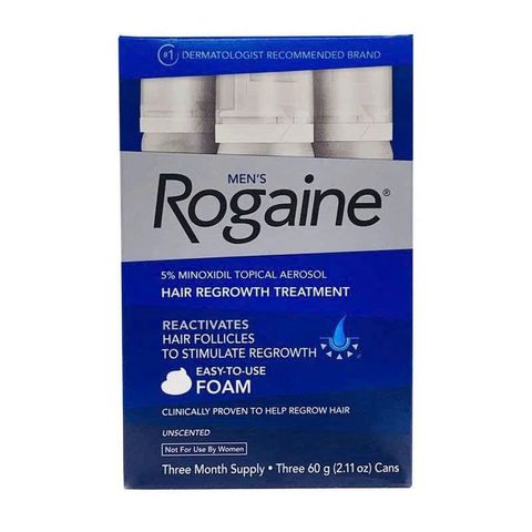Set 3 Kem mọc râu, tóc Nam Rogaine Minoxidil 5% Foam Dạng Bọt 3x60ml
