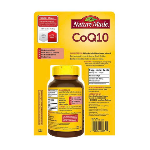 Viên uống bổ sung CoQ10 Nature Made 200mg - Hỗ trợ tim mạch và sức khỏe, 140 viên từ Mỹ 638525