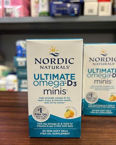Dầu cá Omega 3 Nordic Naturals  omega-3 d3   hàm lượng cao 1120mg  Nhập khẩu Mỹ