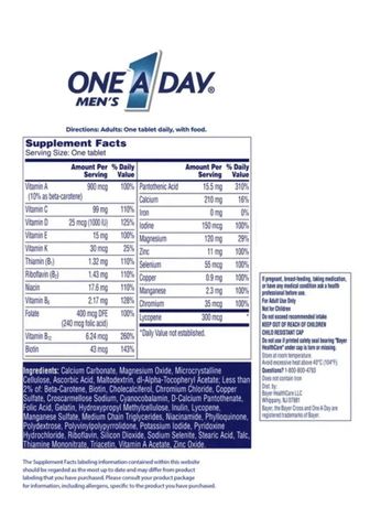 Viên uống bổ sung vitamin tổng hợp One A Day dành cho nam giới, 300 viên - Tăng cường năng lượng, hệ miễn dịch và sức khỏe tim mạch