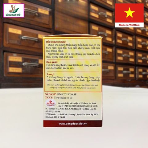 Hoạt Huyết Dưỡng Não Đông Dược Việt - Chai 20 viên - Tăng cường tuần hoàn não, tăng trí nhớ, giảm đau đầu, chóng mặt