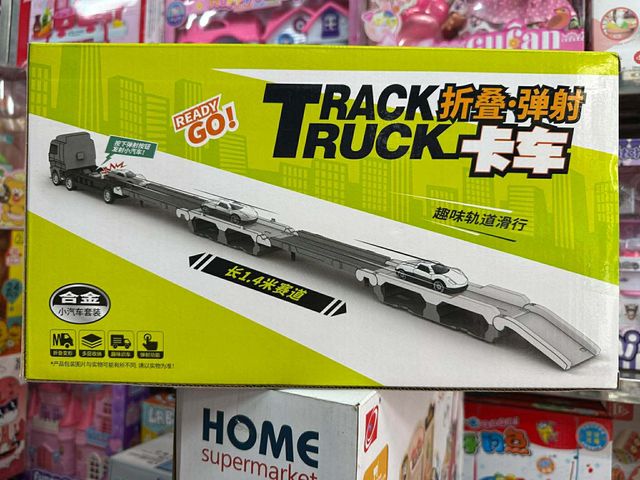 Đồ chơi xe ô tô tải container chở 3 xe ô tô mini chọn màu ngẫu nhiên 008-51