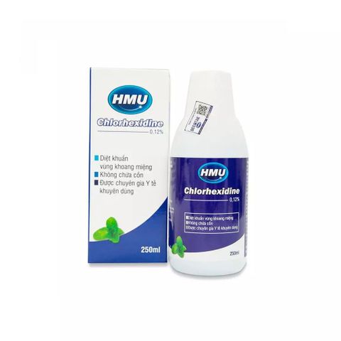 Nước Súc Miệng Diệt Khuẩn Sát Khuẩn Họng HMU Chlorhexidine 0,12% 250ml