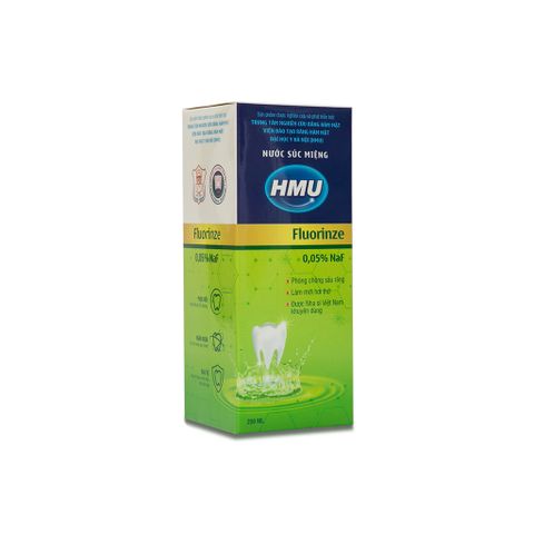 Nước Súc Miệng Ngăn Ngừa Sâu Răng, Viêm Nướu HMU Fluorinze 0.05% NaF Chai 250ml