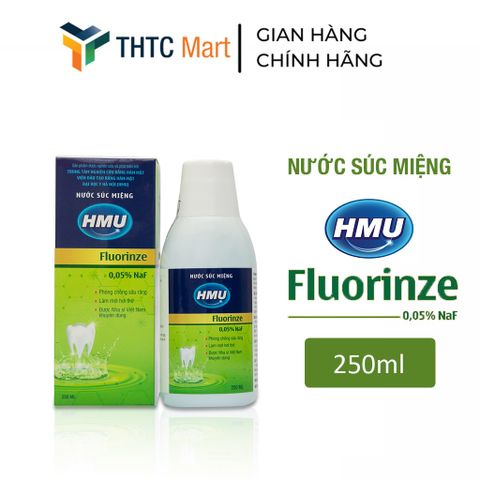 Nước Súc Miệng Ngăn Ngừa Sâu Răng, Viêm Nướu HMU Fluorinze 0.05% NaF Chai 250ml