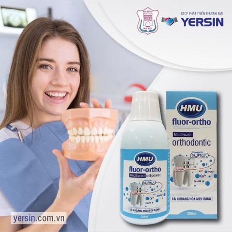 Nước Súc Miệng HMU Fluor Ortho 250ml Cho Người Chỉnh Nha Niềng Răng