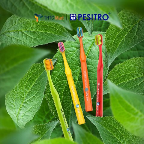 [Được chọn màu] Bàn Chải Niềng Răng Siêu Mềm Pesitro 6580 Ultra Soft Ortho Chải Răng Niềng Chuyên Dụng