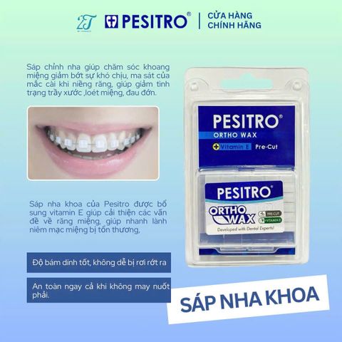 Sáp Nha Khoa Pesitro Ortho Wax Bổ Sung Vitamin E Giúp Giảm Đau Mau Lành Cho Người Niềng Răng