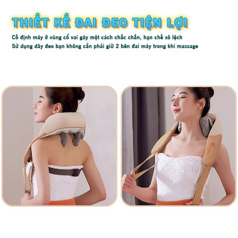 Máy Massage Cổ Vai Gáy Pin Sạc Nikio NK-139 - Thư Giãn Cùng Nhiệt Nóng, Chế Độ Massage Thông Minh, Dễ Dàng Mang Theo Cả Ngày