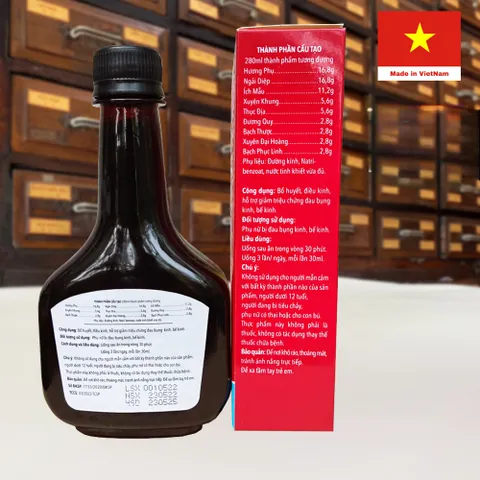 Song Phụng Điều Kinh - Bình Đông - Chai 280 ml - Điều kinh, bổ huyết, giảm đau bụng kinh