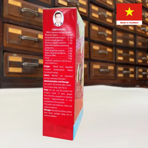 Song Phụng Điều Kinh - Bình Đông - Chai 280 ml - Điều kinh, bổ huyết, giảm đau bụng kinh