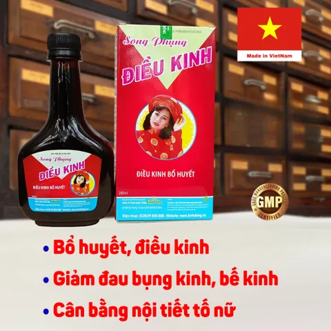 Song Phụng Điều Kinh - Bình Đông - Chai 280 ml - Điều kinh, bổ huyết, giảm đau bụng kinh