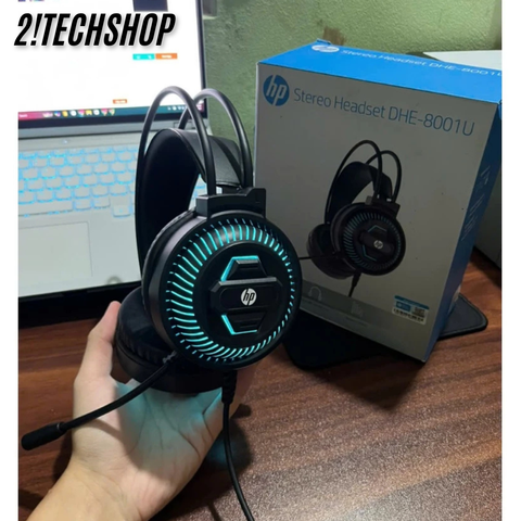 Tai nghe Gaming HP-DHE 8001U Leb RGB kết nối USB 7.1 âm thanh cực hay, có Mic, chuyên Game PC/Laptop