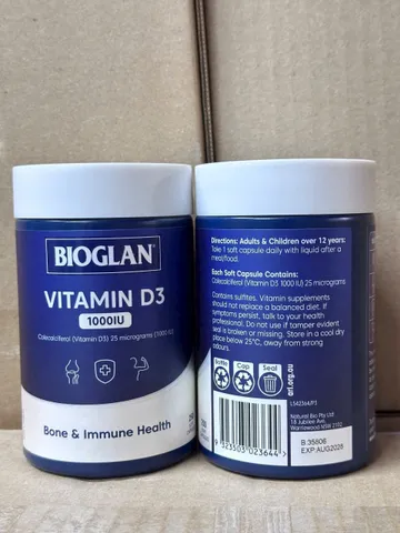 Viên uống Bioglan Vitamin D3 1000IU