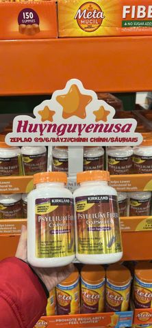 Bổ sung chất xơ Kirkland Psyllium fiber capsules kirkland fiber 360 viên