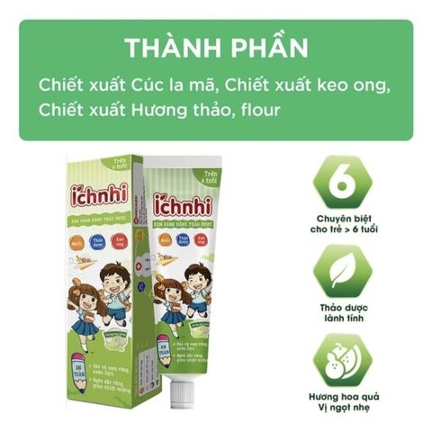 Kem đánh răng Ich Nhi 6+