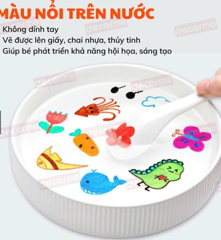 bút màu vẽ nổi trên nước Decorme bút lông màu bút viết bảng tô màu cho bé bút màu vẽ bảng trắng