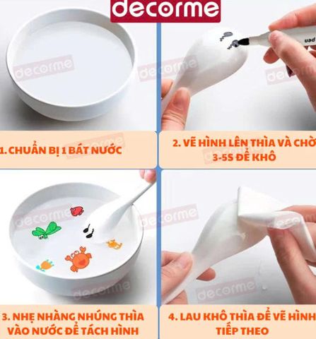 bút màu vẽ nổi trên nước Decorme bút lông màu bút viết bảng tô màu cho bé bút màu vẽ bảng trắng