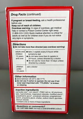 Tylenol Extra Strength 500mg 225 viên – Viên uống hỗ trợ giảm đau cho người lớn