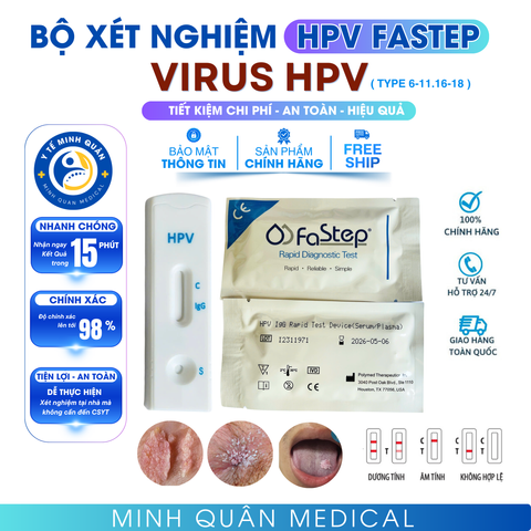 Bộ test nhanh phát hiện virus HPV IgG tại nhà FASTEP - Xét nghiệm huyết thanh, hỗ trợ phát hiện kháng thể HPV an toàn và tiện lợi