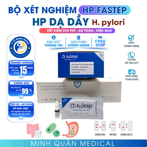Bộ Test xét nghiệm Vi Khuẩn HP dạ dầy (H. Pylori) Chính hãng Fastep Mỹ
