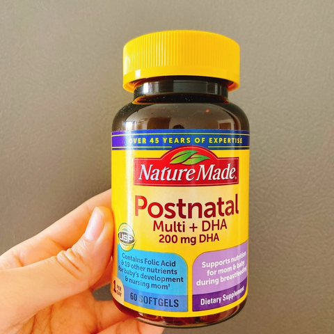 Vitamin cho phụ nữ sau sinh Nature Made Postnatal Multi DHA 60 viên