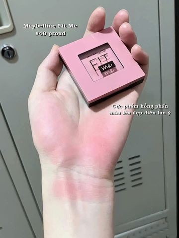 Phấn Má Maybelline Fit Me 40 Proud - Tông Hồng Tự Nhiên Chất Lượng, Trang Điểm Tuyệt Vời cho Làn Da Tươi Sáng
